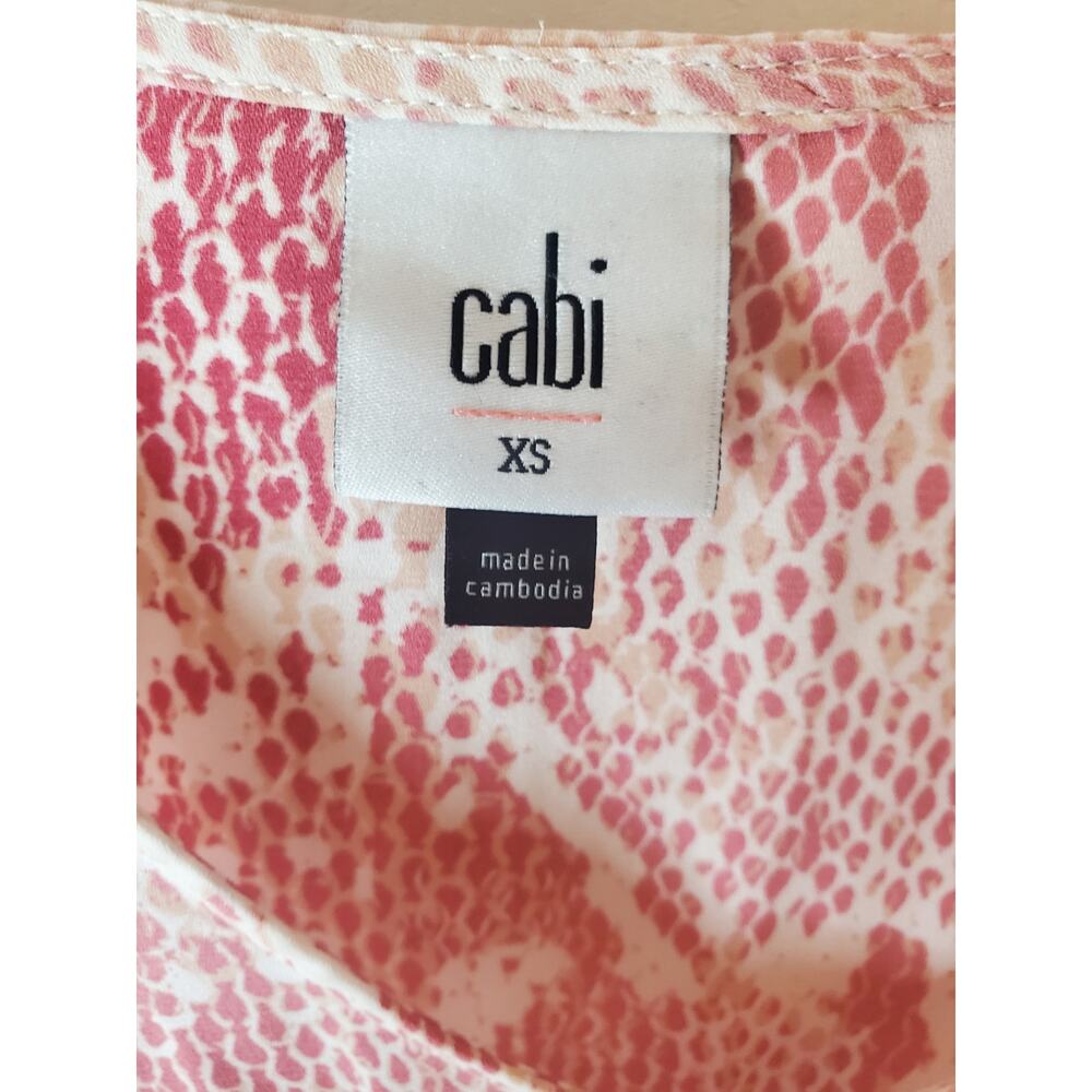 Cabi Pink Python Pinted Blouse, XS - image 5